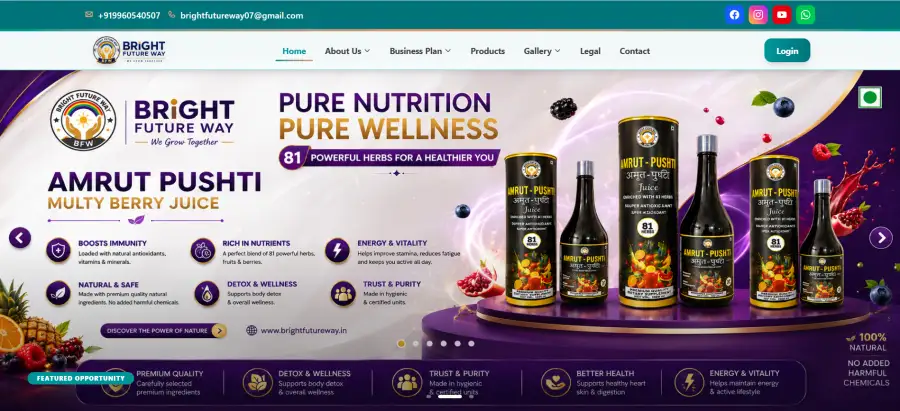 Bright Future Way — E-commerce Website by Weblinks Software Solutions