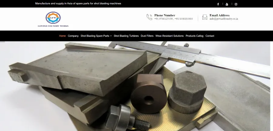 Govind Foundry Works — Website CMS by Weblinks Software Solutions