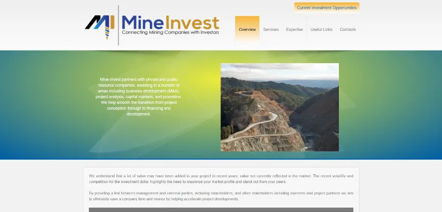 Mine Invest — Web Application by Weblinks Software Solutions