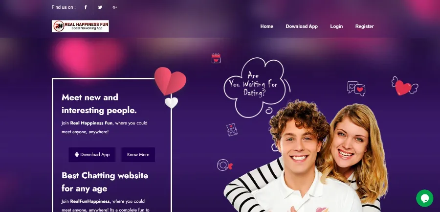 Real Happiness Fun — Web Application by Weblinks Software Solutions
